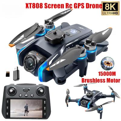 2025 Новый XT808 GPS RC Дрон 5G Профессиональный 8K HD Аэросъемка Двойная камера Всенаправленный экран Лазерное обхождение препятствий Бесколлекторный квадрокоптер