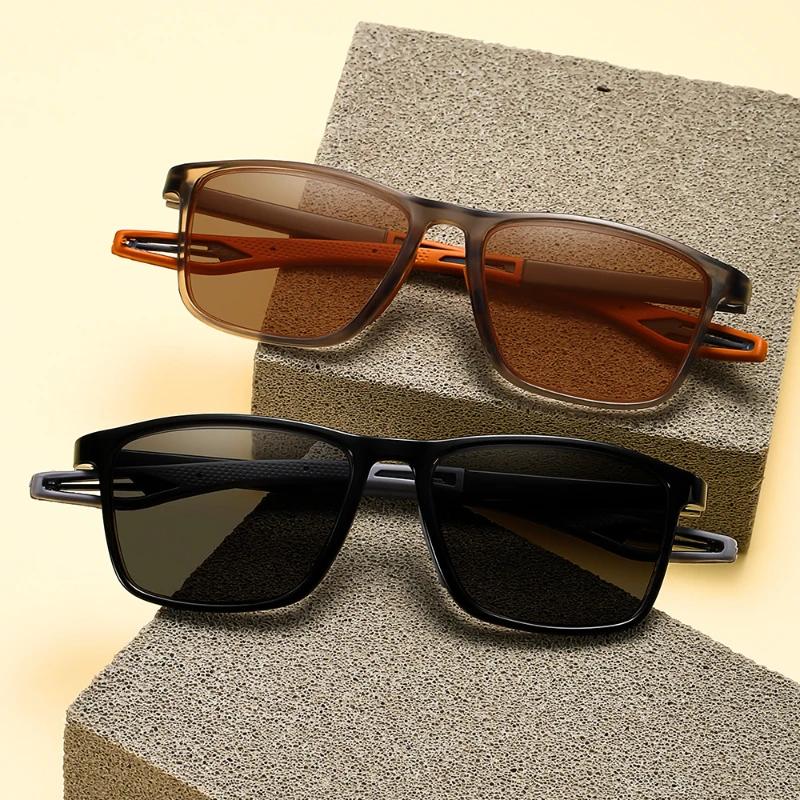 Vintage Far Sight Photochromic Glasses Fashion Sqaure HD Lens Reading Glasses Men Women Intelligent Sun Glasses 0+1.0+2.0+4.0