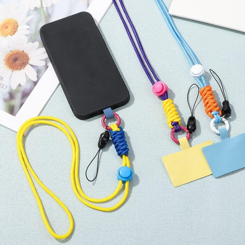 Adjustable Keychain Chain Nylon Strap Patch Phone Lanyard Phone Safety Tether Hanging Neck Cord