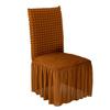 Solid Stretch Dining Chair Cover Seersuckers Chair Protector Cover Slipcover Banquet Chair Skirt Wedding Party Decor