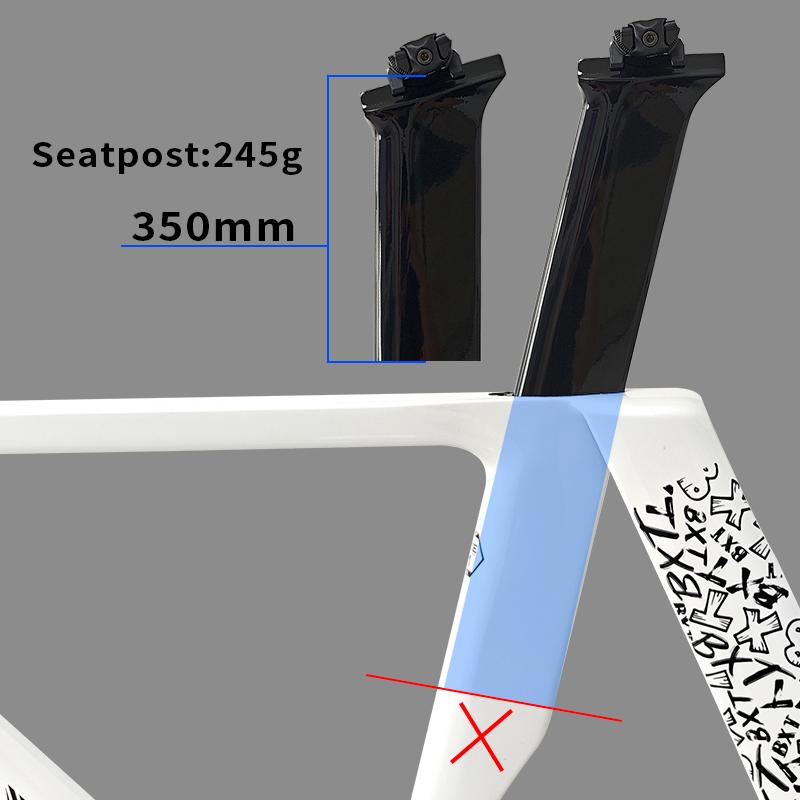 BXT Новая карбоновая трековая рама Фиксер Трековый велосипед Рама из углеродного волокна TRC-195 Односкоростной трековый фреймсет 700Cx28C
