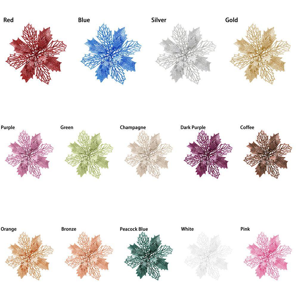 New Year Decor Christmas Flowers Fake Flowers Home Xmas Ornaments Christmas Tree Decorations