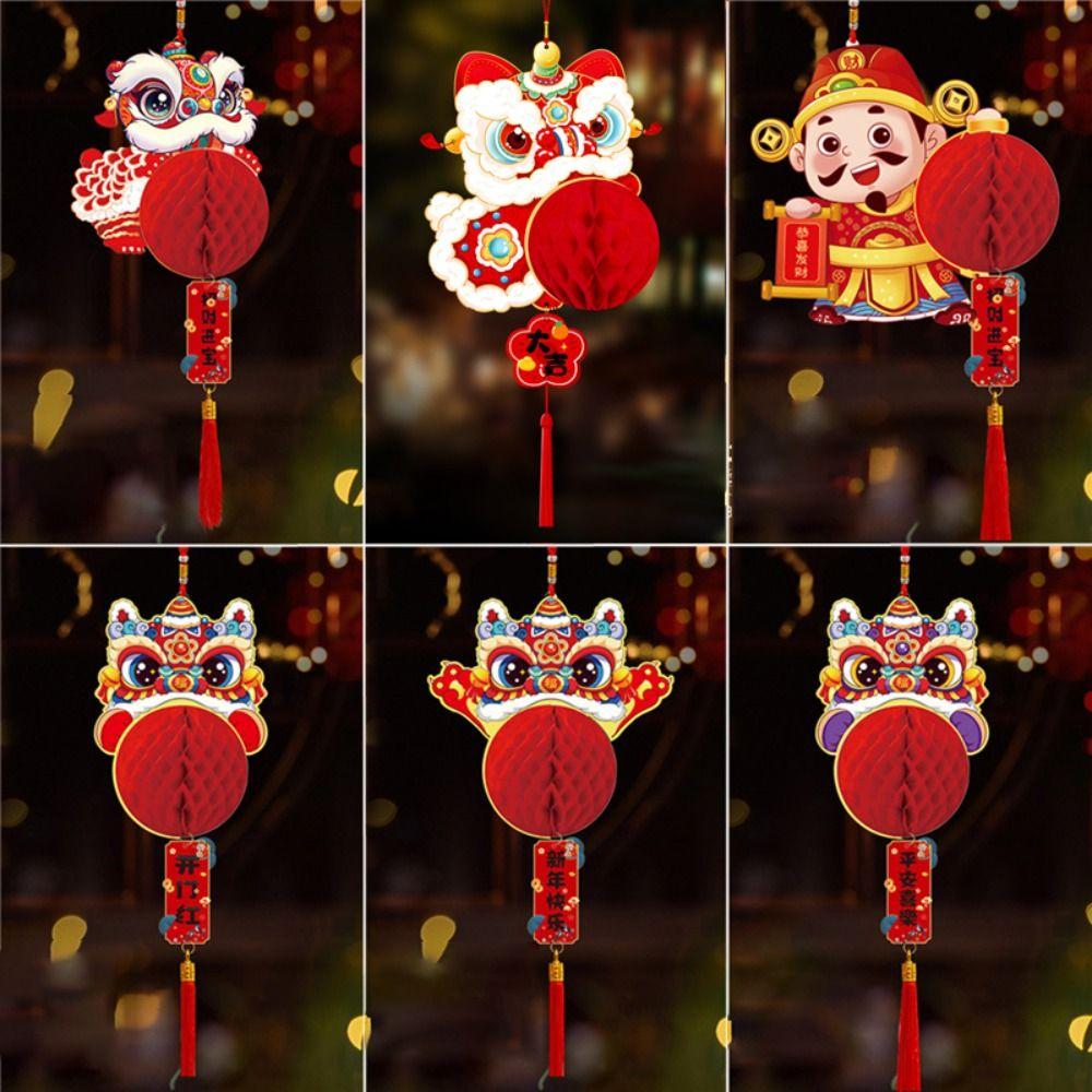 Paper New Year Pendant Red Hanging Lantern Creative Red Lantern  New Year