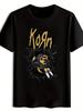 Графическая футболка Korn - Ретро-дизайн рок-группы с мультяшным персонажем