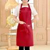 New Chef Waiter Cafe Shop Pure Color Cooking Apron for Woman Men BBQ Hairdresser Aprons Bibs Kitchen Accessory