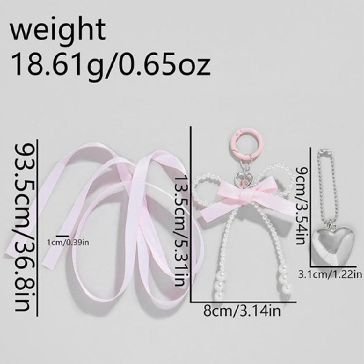 3 шт. Имитация жемчуга Бантик Сердце Звезда Брелок Брелок Изысканный Брелок Ручной работы Автомобильный Ключ Украшение для Женщин