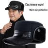 Men's Winter Ear Protection Hat - Warm Thick Cotton Flat Cap for Dad or Grandpa, Large Fit.