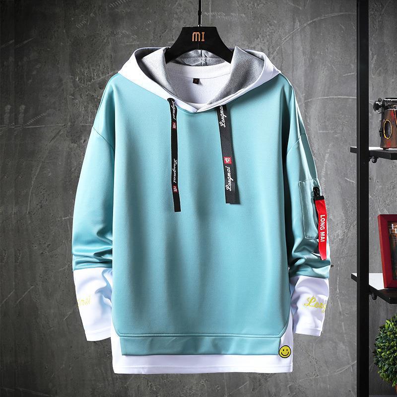 Men's Trendy Korean-Style Hooded Jacket: Youthful, Handsome Two-Piece Sweatshirt for Spring & Autumn