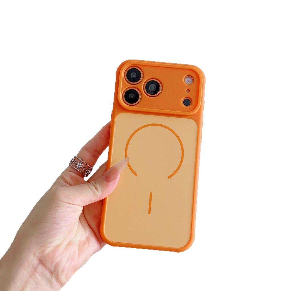 Чехол iPhone 17 Pro Max Color-Block с теплоотводом, магнитный, с покрытием Soft-Touch, матовый, противоударный