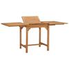 vidaXL Gartentisch Ausziehbar (110-160)x80x75 cm Massivholz Teak