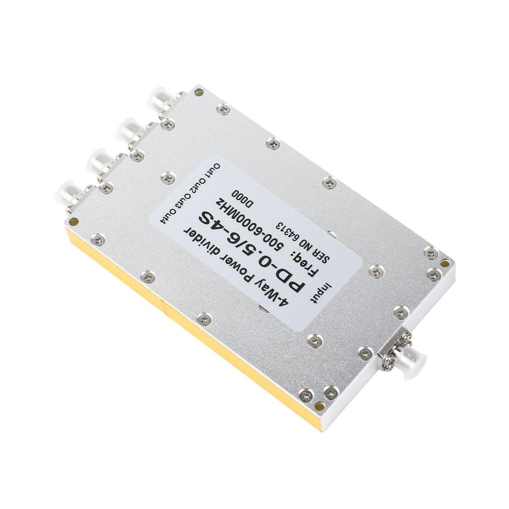 4-полосный делитель мощности SMA, от 500 до 6000 МГц, малая вносимая потеря, микрополосковый делитель мощности SMA с высоким коэффициентом усиления