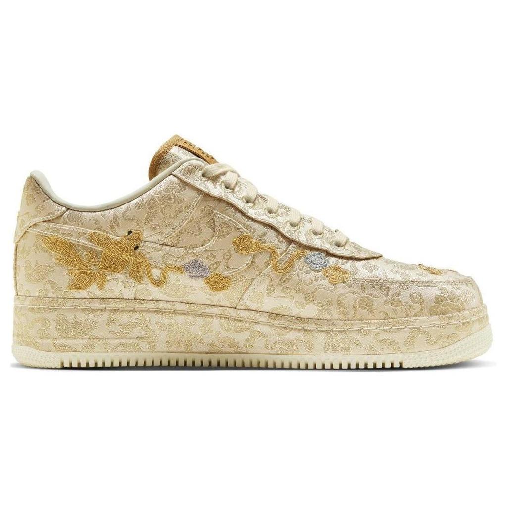 Nike Air Force 1 Low 07 Year of the Dragon Unisex Sneakers Gold Metallic-Gold Lilac HJ4285-777