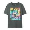 Im Just Here For The Tacos Food Funny Mexican Food Groovy 3XL Men Clothing Mens Shirt Mothers Day