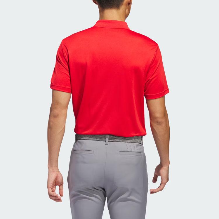 Adidas Core Performance Primegreen Polo Shirt Solid Logo Short Sleeve Polo Men Tops Red IU4434