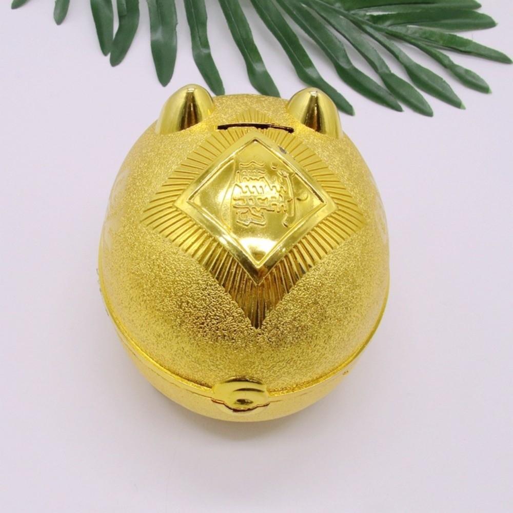 Plastic Pig Plastic Piggy Bank Gold Pig Coin Saving Box Decorative Pig Money Jar Home