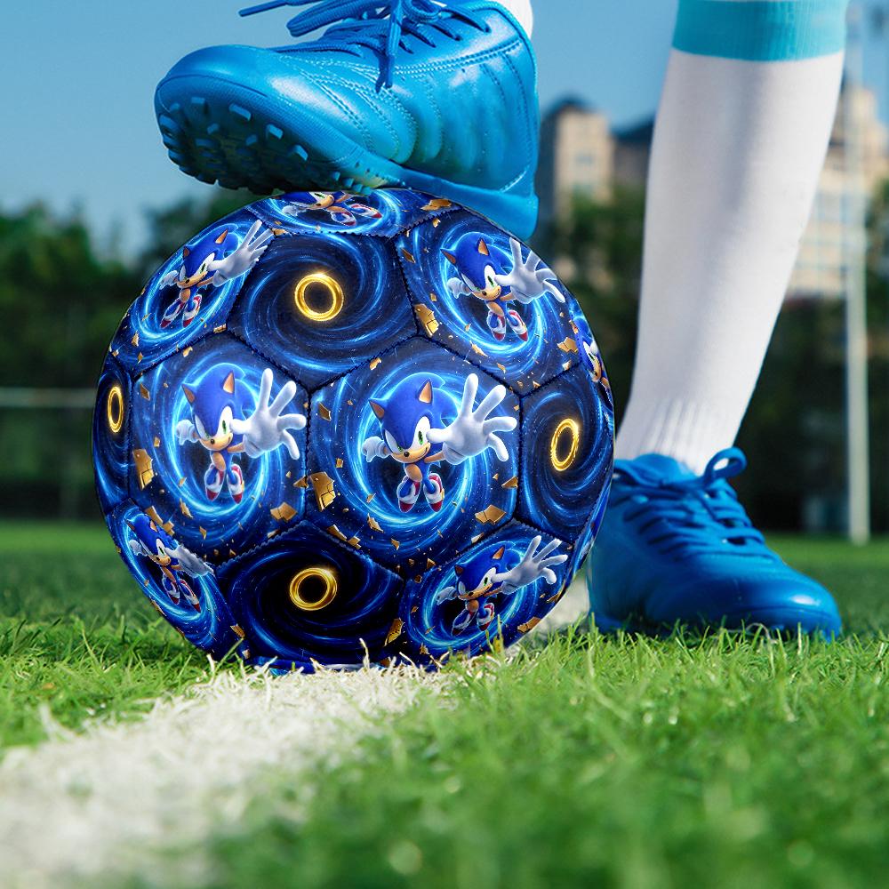 1pc Sonic the Hedgehog Football Soccer Ball Size 5 Indoor Soccer Ball Fashion Colorful Backyard Game -Great For Sports Fans Gift HE41