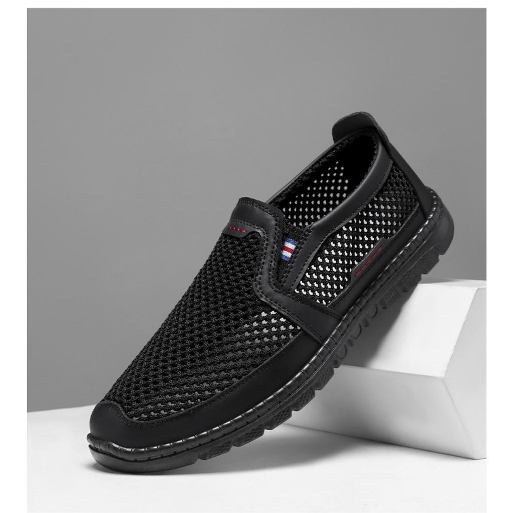 Men's Summer Mesh Shoes, Polyurethane Lightweight Oversized Cloth Shoes
