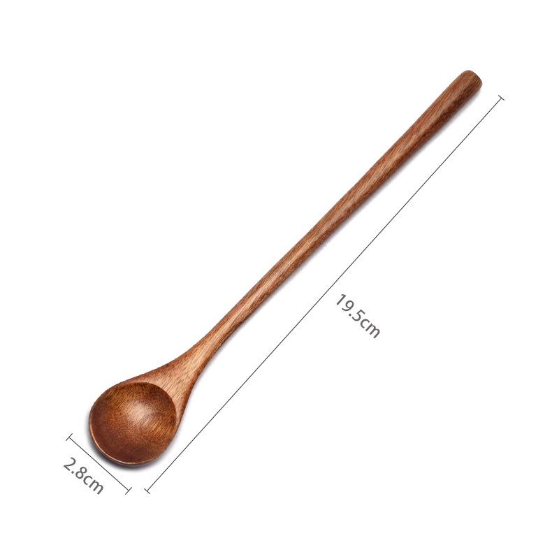 Деревянная ложка для размешивания в японско-корейском стиле, 23 см, с проволочной оплеткой
