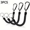 Пружинный retractable Safety Lanyard Keychain Эластичный Anti-Lost Wrist Strap Rope с карабином для ID-бейджа, ключей, активного отдыха
