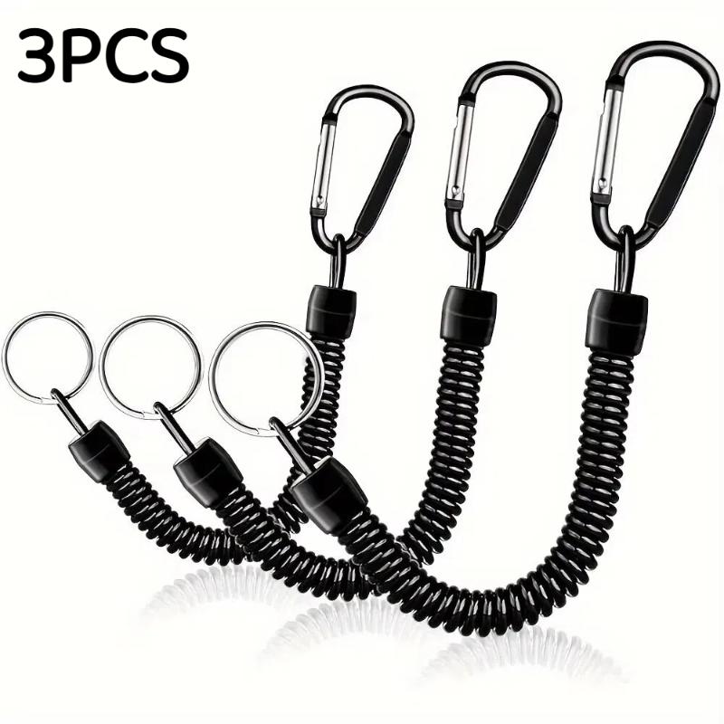 Пружинный retractable Safety Lanyard Keychain Эластичный Anti-Lost Wrist Strap Rope с карабином для ID-бейджа, ключей, активного отдыха