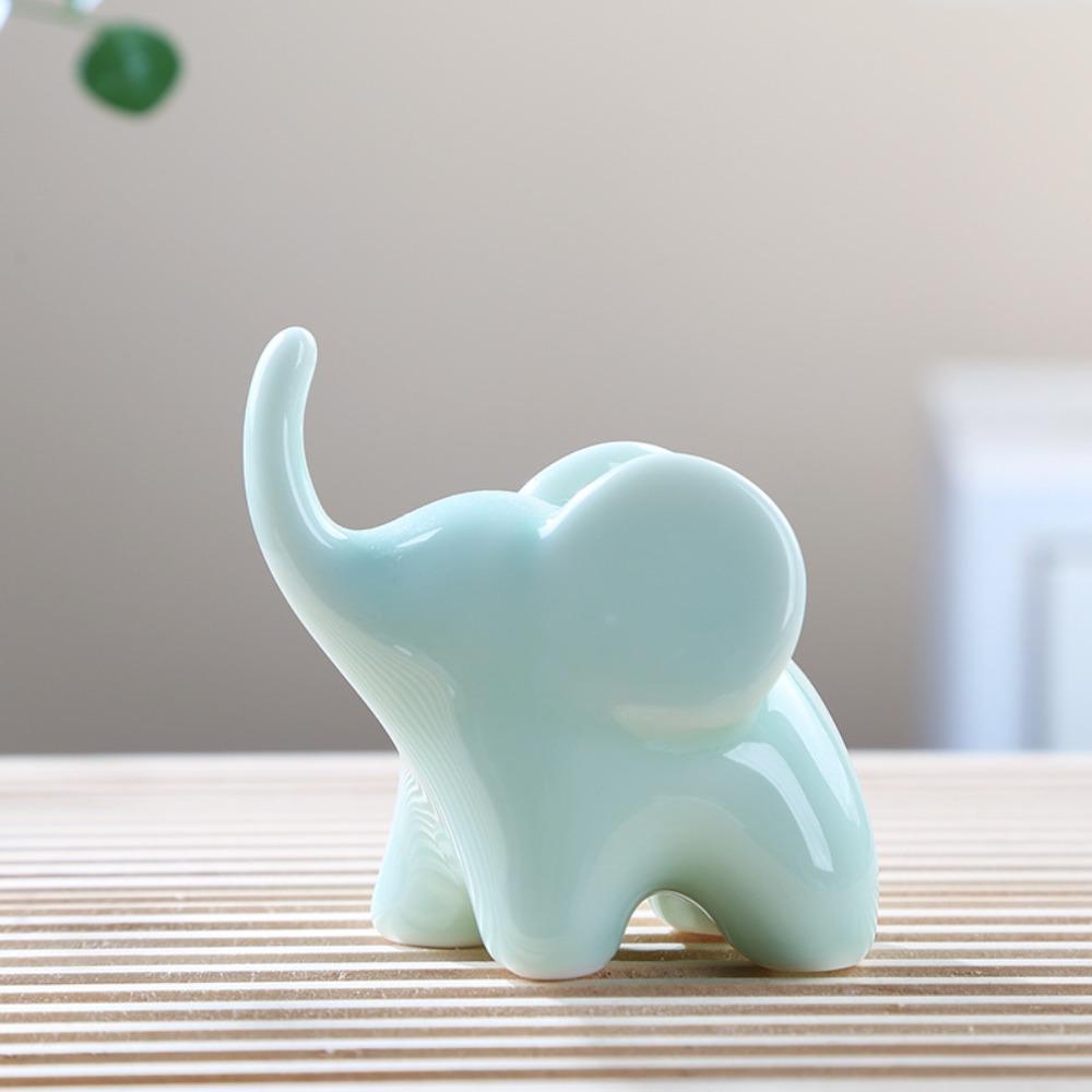 Modern Art Simulated Elephant Figurines Ornaments Animal Feng Shui Decor Office Accessories