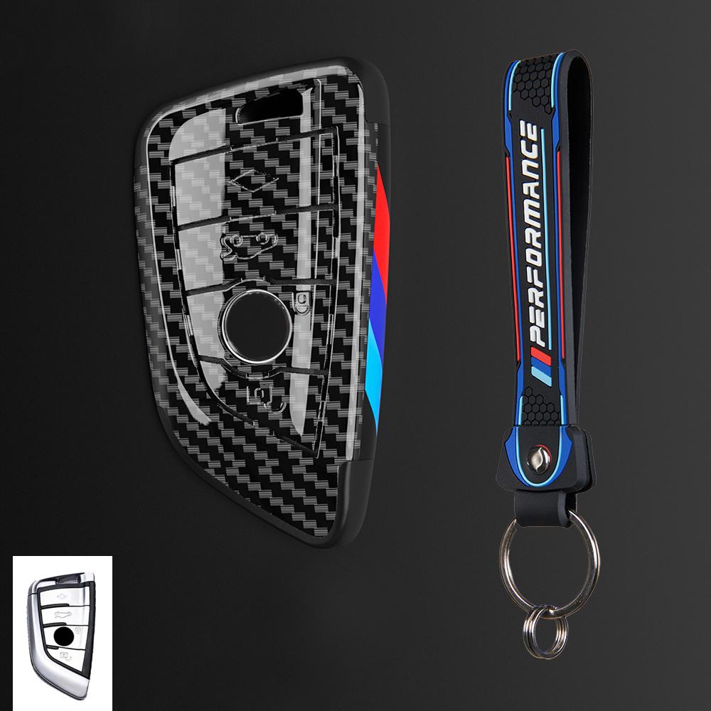 Carbon Fiber Key Case Cover for BMW X1 X3 X5 X6 F15 F16 G30 7 Series 525 F30 118i 218i G11 F48 F39 520