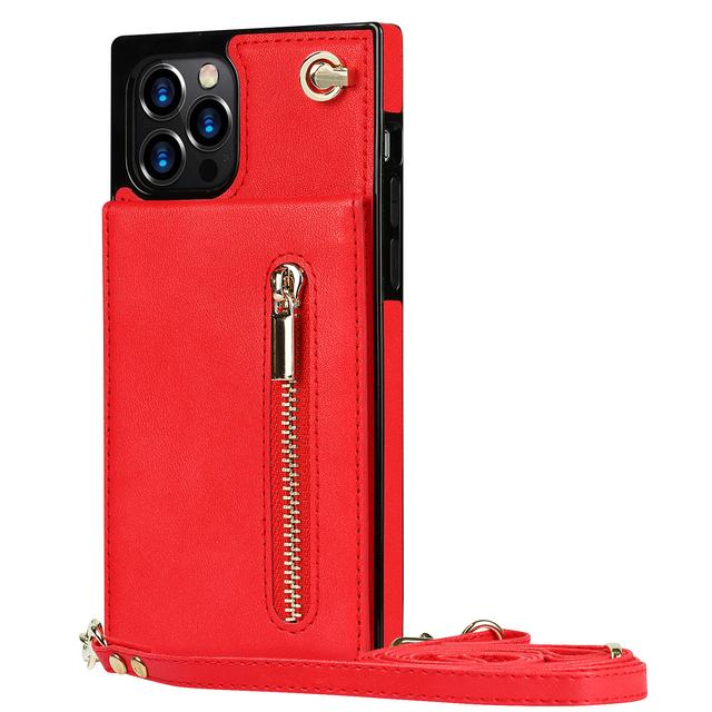 Кошелек на молнии для Iphone 14 13 12 Mini 11 X Xr Xs Pro Max 7 8 Plus, чехол с держателем для карт, ремешок через плечо, кожаный чехол