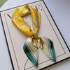 New Hundred Hundred Satin Letter Print Neckerchief 70×70 Silk Scarf Small Square Scarf High Sense of French Scarf