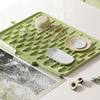 Tilted Design Silicone Drain Pad Non-Slip Water Drip Catcher Countertop Drain Tray  Hot Pots Pans