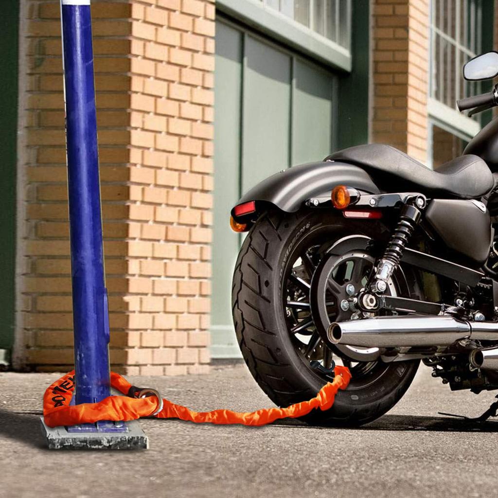 POSTEK Bike Chain Lock with 900mm Square Heavy Extra Thick Chain 10mm Black and Lock, Key, Padlock, Long, Chain, Duty, Lock, Diameter, Anti-Theft