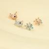Серьги-рыбки полностью из бриллиантов, асимметричный дизайн, милые женские модные серьги
