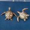1pc Handmade Pure Brass Turtle Ornament for Home and Office Decoration, Perfect for Tea Parties