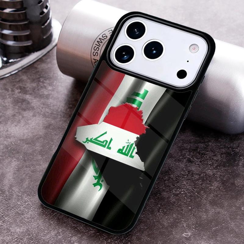 Чехол для телефона с флагом Ирака для iPhone 17 16 15 Pro Max Air 14 13 12 11 Plus Ударопрочный чехол