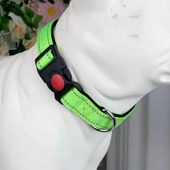 Прочная пряжка застежка 5 цветов ремешок для шеи питомца светоотражающий нейлоновый ошейник для собак для маленьких средних собак