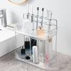 1pc 2 Tier Bathroom Countertop Organiser, Vanity Perfume Organiser, Makeup Organiser Tray, Cosmetic Organiser.