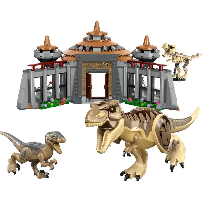 Third Party Compatible Sets Dinosaur World Park Series Building Blocks 76949 Giganotosaurus Allosaurus Toys