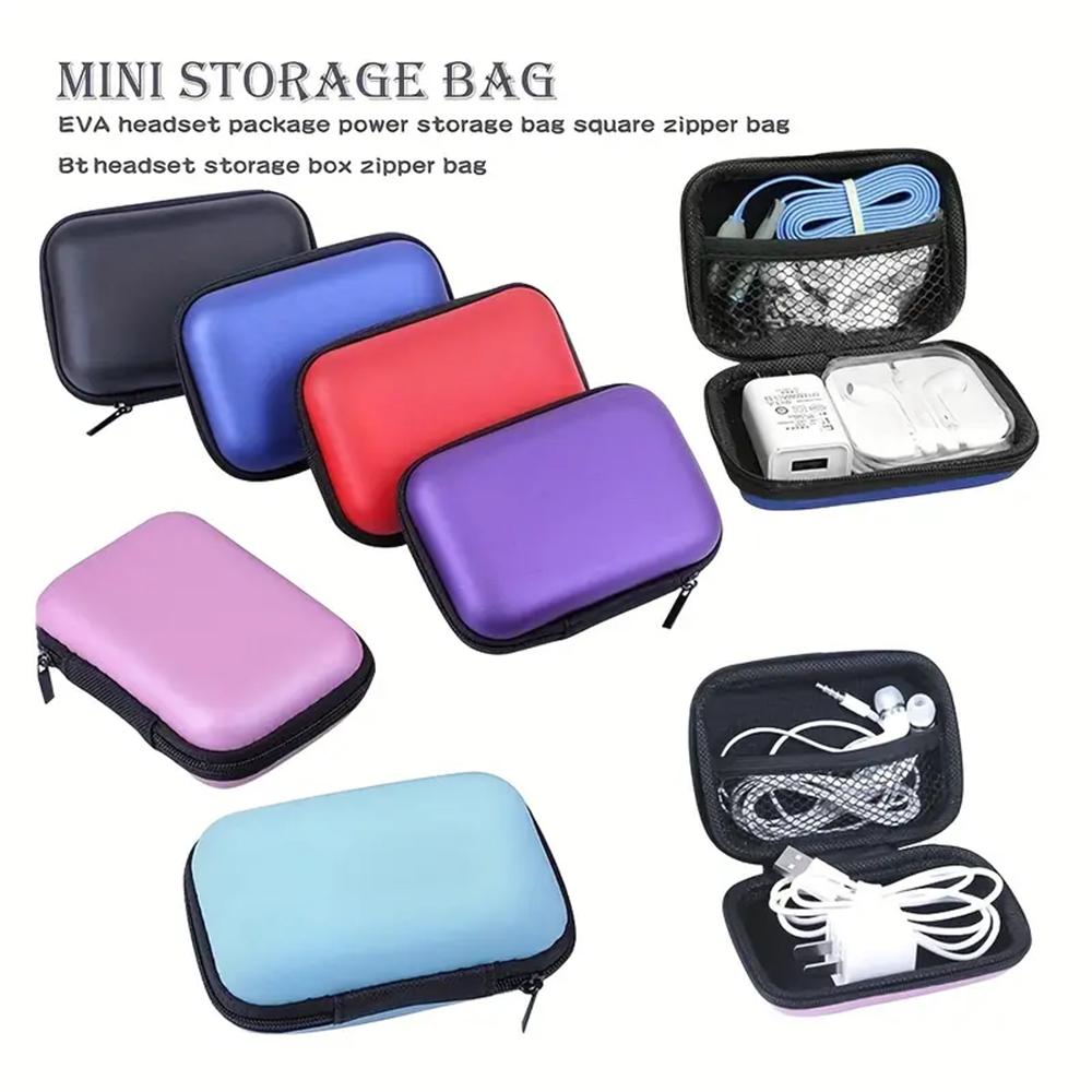 EVA Travel Protective Case, Multifunctional Large Capacity Waterproof Storage Bag, Data Cable Storage Bag