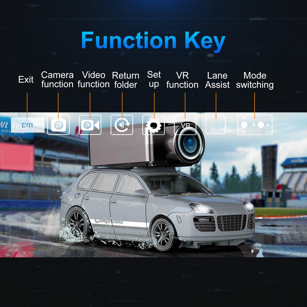 Remote Control Car with 720P HD WiFi Camera, Gyro, Ambient Lights, and VR Mode, Mini APP Controlled Toy for Boys Girls