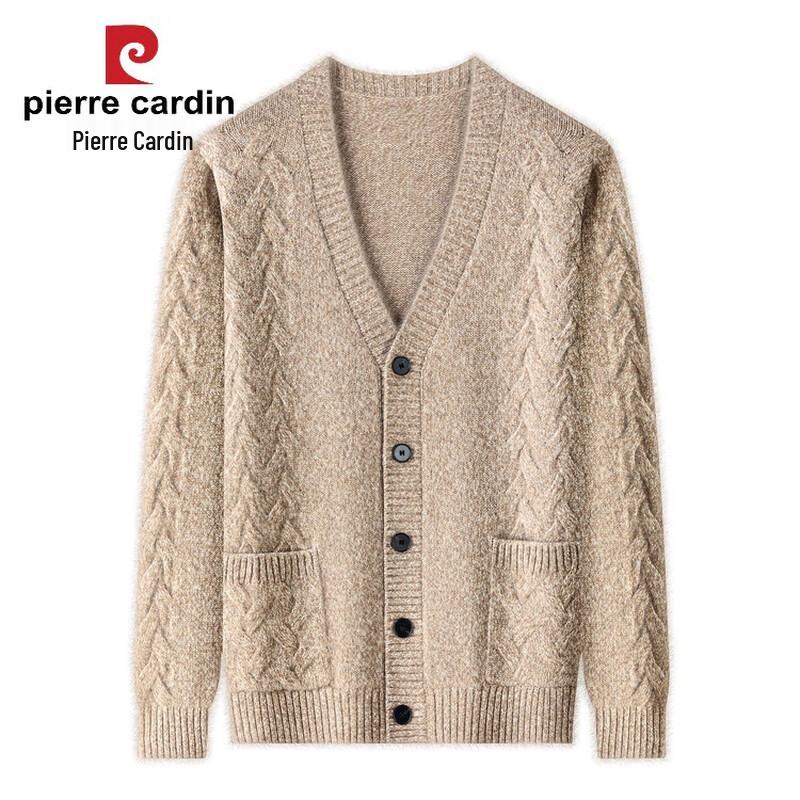 Pierre Cardin Мужской кардиган с V-образным вырезом из 100% кашемира