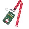 Рождественский ремешок для ключей с держателем для карт, шейный ремешок для значка в виде рождественской елки, снеговика, для медсестер, учителей, студентов