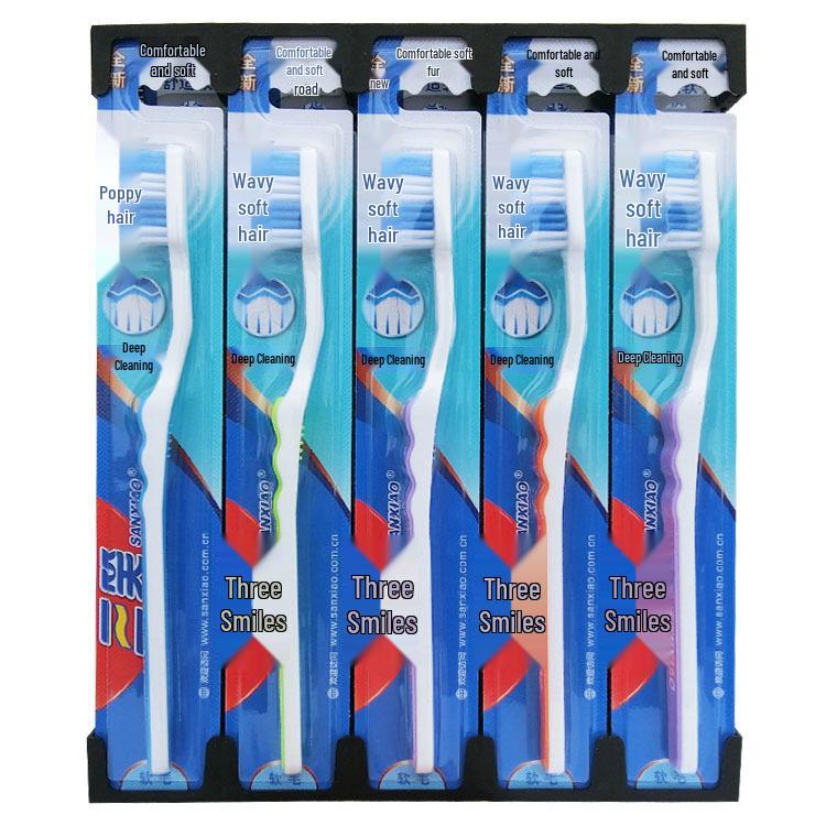 Sanxiao 998T Soft Bristle Toothbrush for Adults - Fine Bristle for Fresh Breath & Extra Care