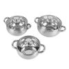 3PCS Soup Pot Set Stainless Steel Thick Bottom Anti Stick Cooking Pots with Anti Scald Handle Lids for Kitchen