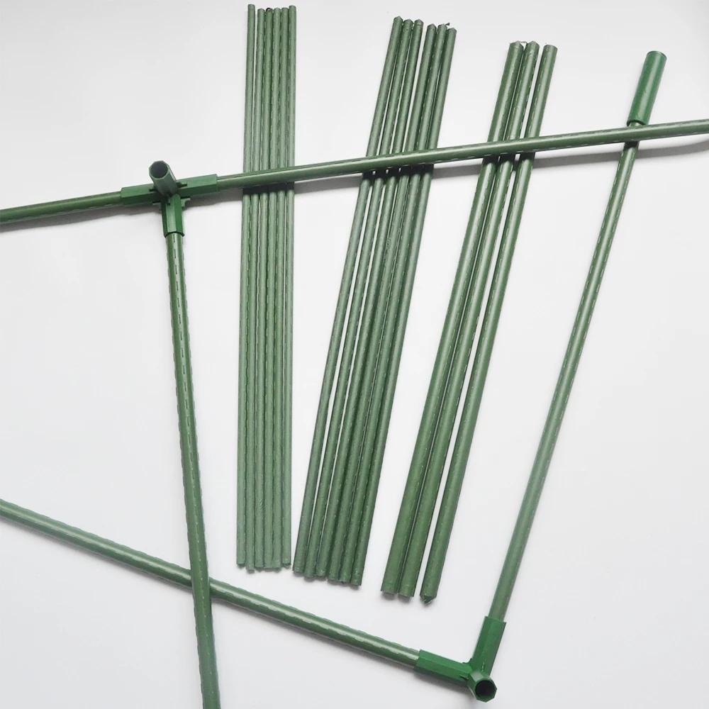 Колья для растений Садовый столб Стальная труба с пластиковым покрытием для поддержки вьющихся растений, цветов и овощей