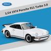 ВЕЛЛИ 1:24 1974 Porsche 911 Turbo 3.0 Спортивный автомобиль из сплава Модель Литая металлическая игрушечная машина Модель автомобиля Симуляция Коллекция Подарок для детей