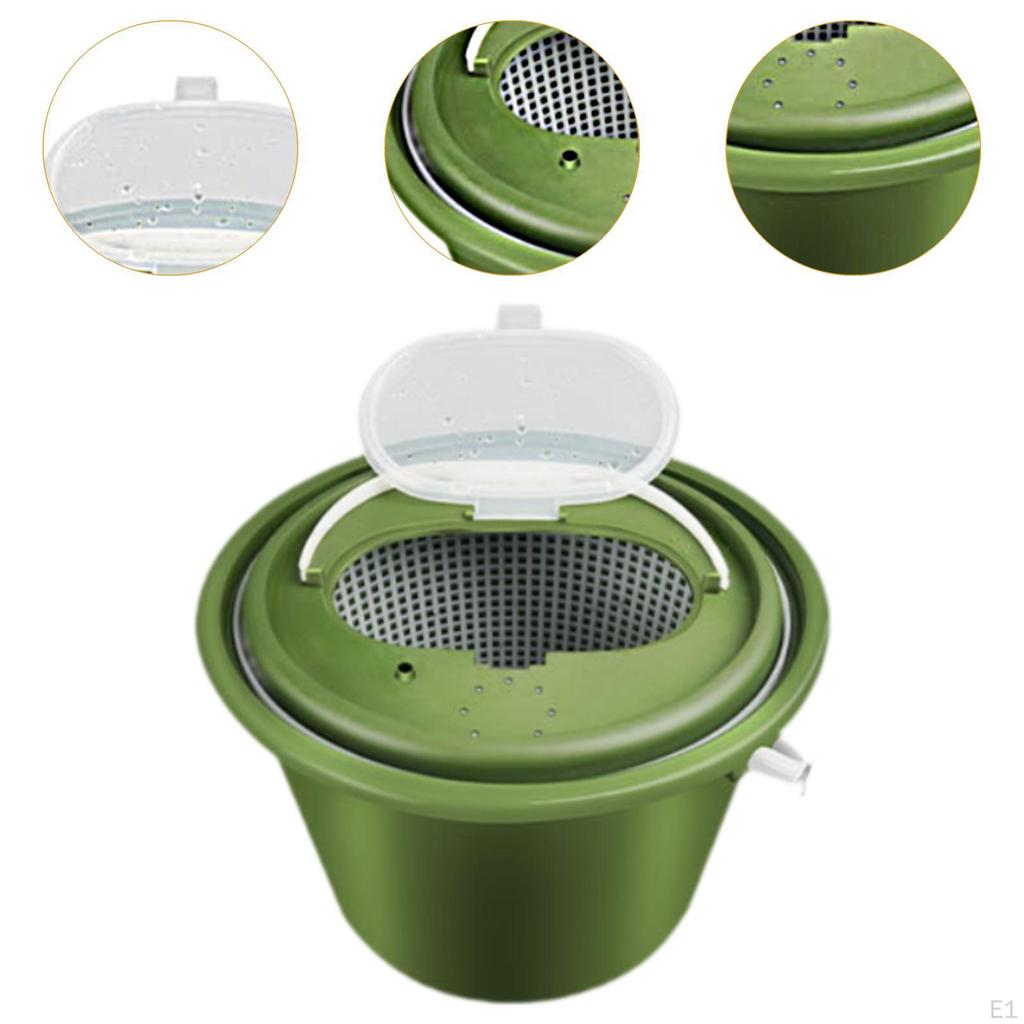 Ведро для приманки, контейнер, дышащий, легко транспортируется, удобный, легкий, утолщенный, двойной