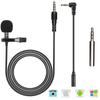 AGPTEK Z02 Black Lapel Microphone, Clip-on Microphone, Condenser Microphone, Mini Microphone, Omnidirectional, Smartphone Microphone, 4-Pole, Sound