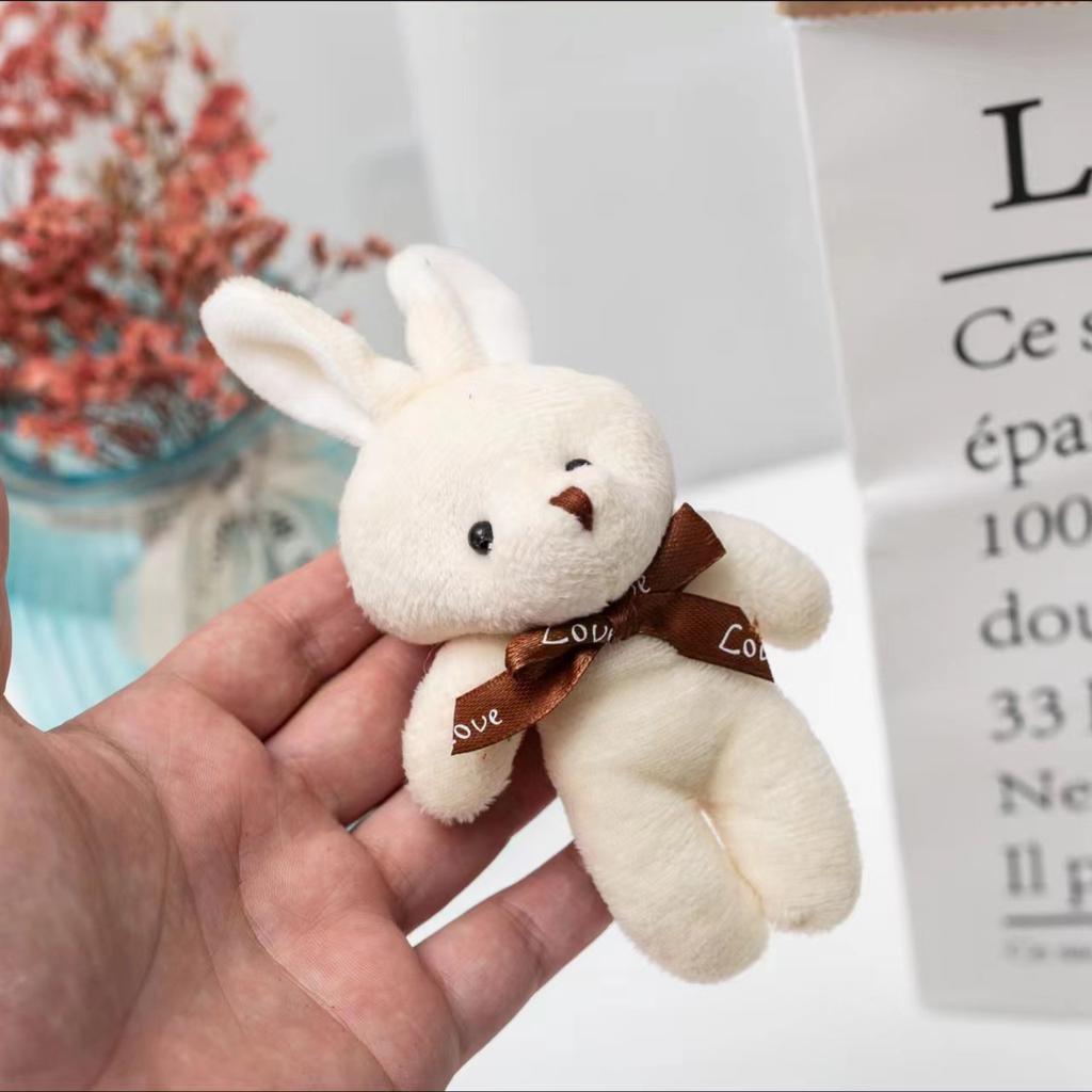 12cm Teddy Bear Doll Cute Animal Bear Plush Toy For Girl Kawaii Mini Stuffed Doll Keychain Bag Pendent Children Party Small Gift
