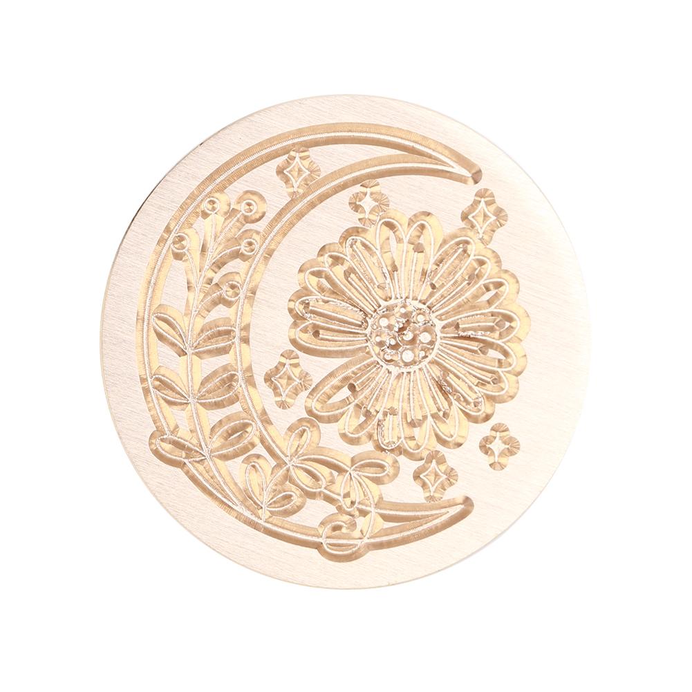 Ретро печать сургучный штамп с головками Солнца, Луны и звезд, круглые уплотнительные штампы, печать, огненный лак, печать, декор для скрапбукинга, инструменты «сделай сам»