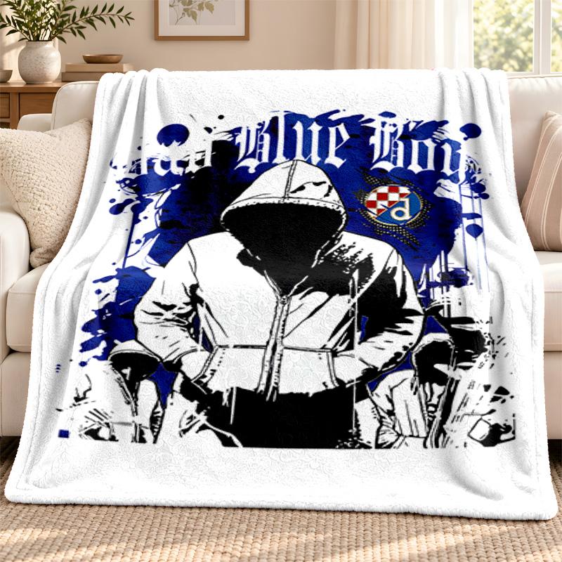 GNK Dinamo Zagreb blanket Flannel Blanket Soft Cozy Plush Throw for Sofa Bed Lightweight Home Decoration Outdoor camping