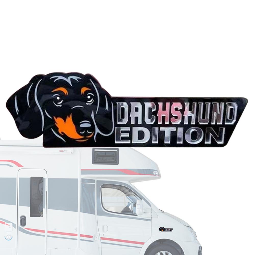 Dog Cart  Emblem Car 3D Dog Edition Acrylic Car Badges Stickers Automotive Badge Decals And Stickers Exterior Decoration